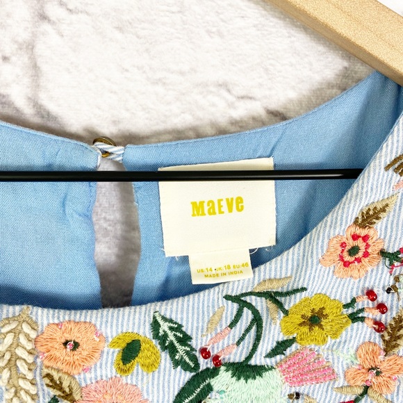 Anthropologie Maeve Chrissy Embroidered Dress - Picture 5 of 9